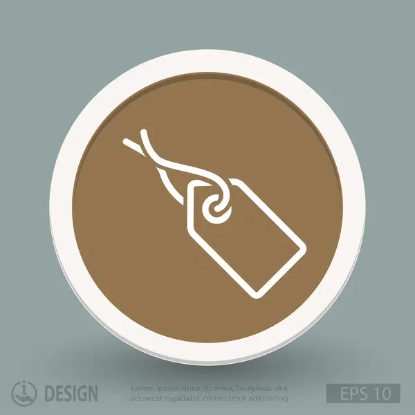 Tag platt design ikon — Stock vektor