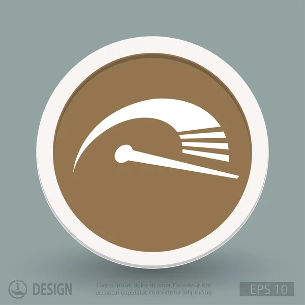 Snelheidsmeter platte ontwerp pictogram — Stockvector