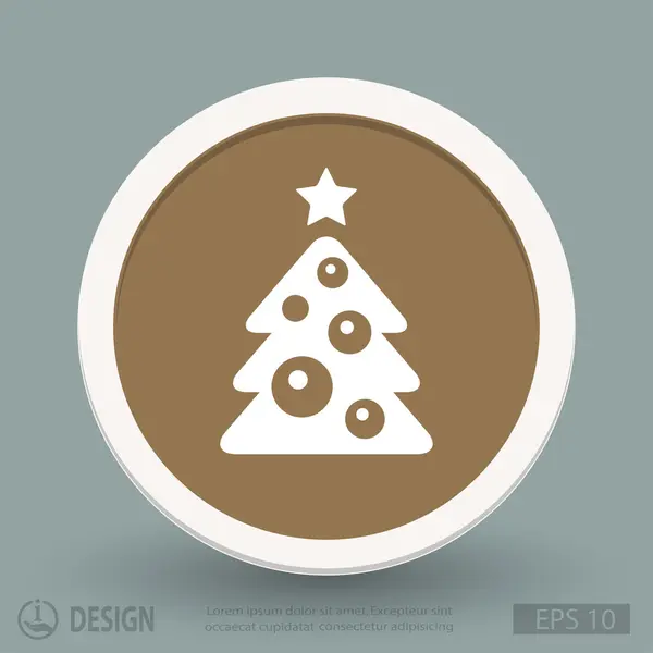 Christmas tree icon — Stock Vector