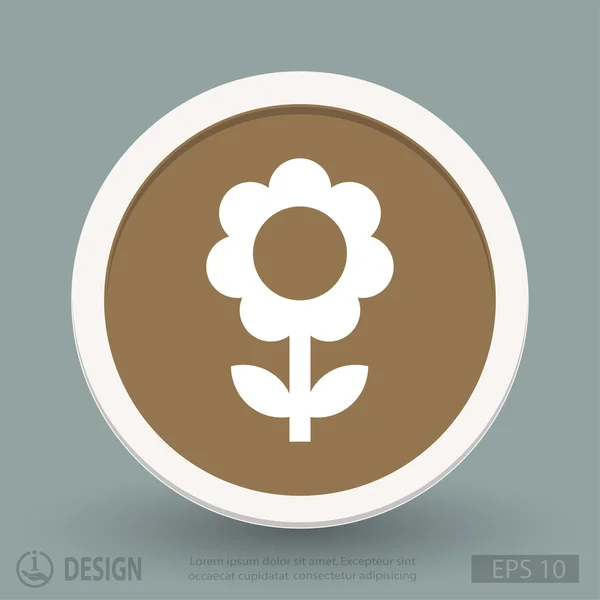 Blume flache Design-Ikone — Stockvektor