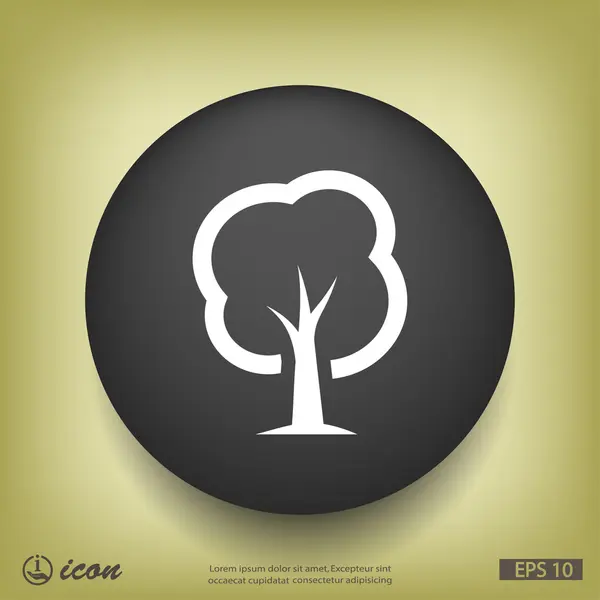 Plochý design ikona stromu — Stockový vektor