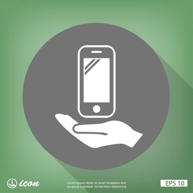 El ile hareket eden telefon simgesi