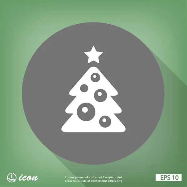 Kerstboom pictogram — Stockvector