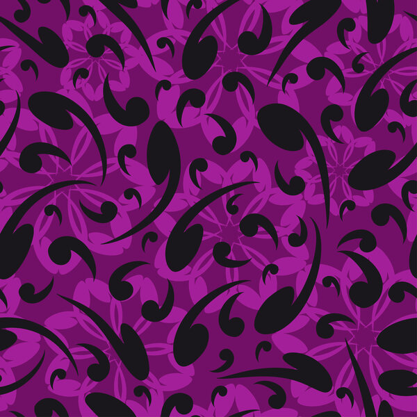 Abstract flower seamless pattern