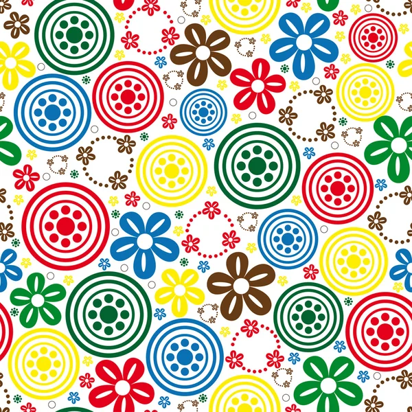 Patrón sin costura flor abstracta Ilustración De Stock