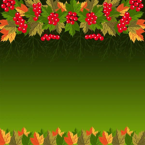 Autumn background with berry — Stock Vector