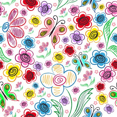 Renkli yaz Dikişsiz arka plan