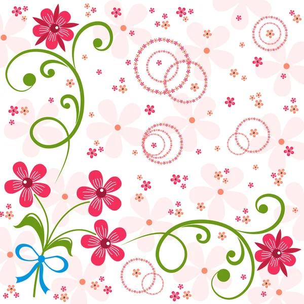 Bloemen wenskaart — Stockvector