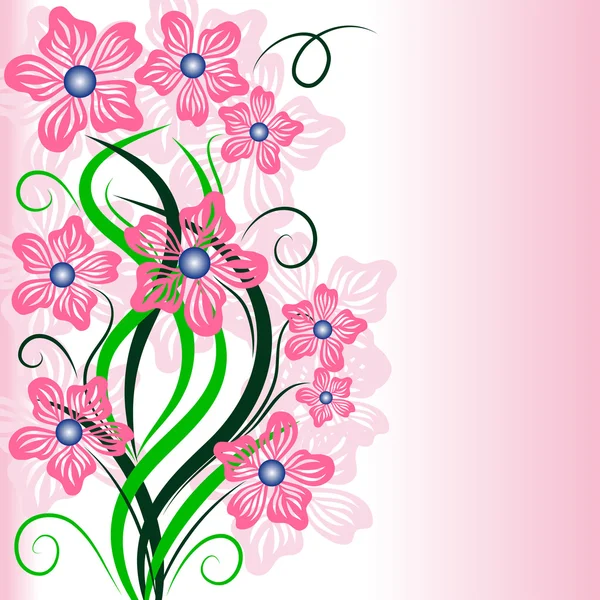 Ροζ λουλούδι φόντο — Διανυσματικό Αρχείο