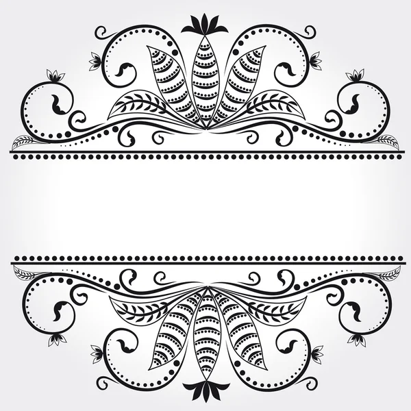 Fondo negro ornamental — Vector de stock