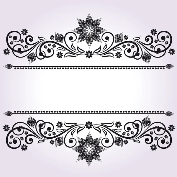 Fondo negro ornamental — Vector de stock