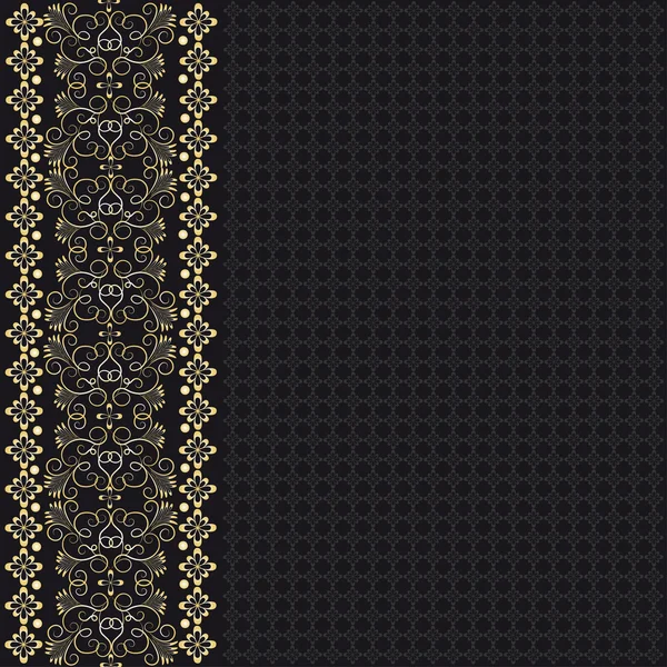 Siyah dekoratif çiçek kenarlık