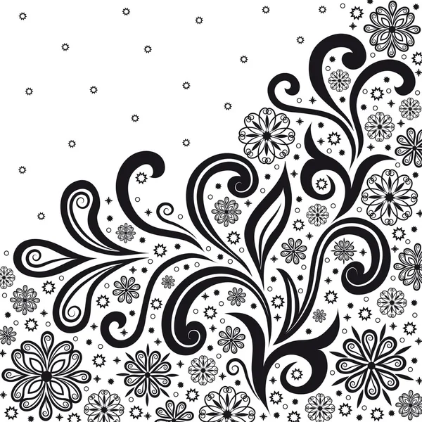 Elemento decorativo blanco y negro — Vector de stock