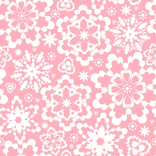 Patrón sin costura flor rosa — Vector de stock