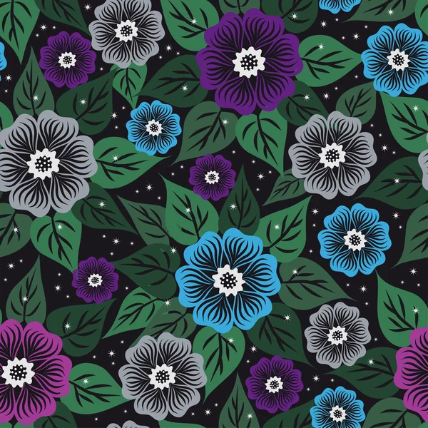 Floral naadloze achtergrond — Stockvector