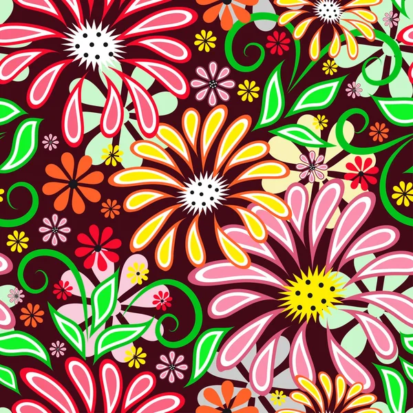 Fondo sin costura flor — Vector de stock