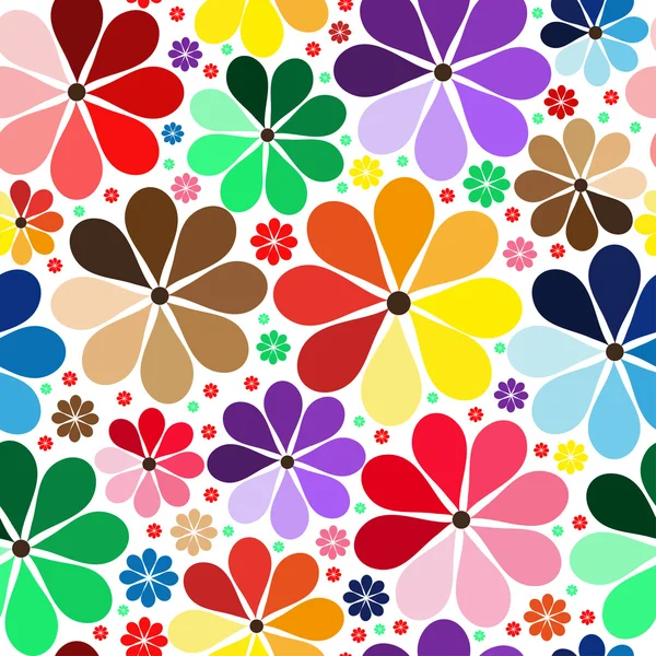 Renkli çiçek desenli.