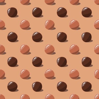 Çikolata şekerli, dikişsiz tatlı pasta arkaplanı.