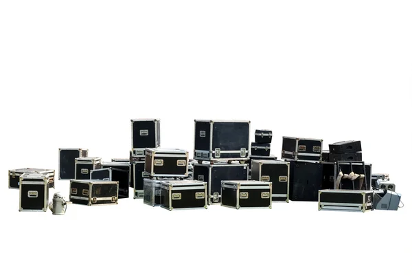 Ящик оборудования, изолированный для доставки музыки — стоковое фото