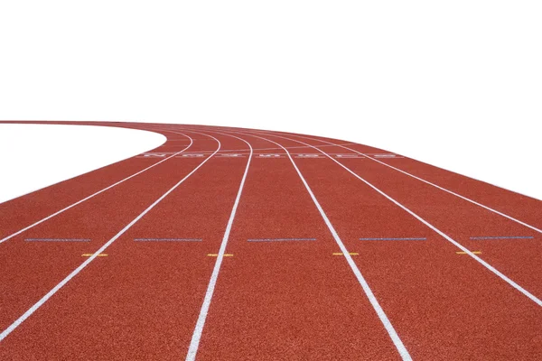 Beyaz arka plan üzerinde koşu parkuru