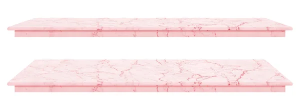 Marble Table Counter Top Pink Surface Stone Slab Display Products — Stock Photo, Image