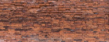 tuğla duvar arkaplan dokusu eski kırmızı desenli koyu renkli duvar kağıdı grunge tasarım için boş