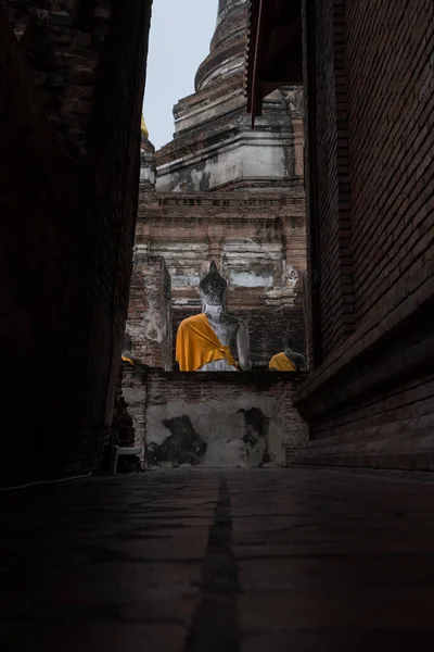 Estatua Buda Wat Yai Chai Mongkhon — Foto de Stock