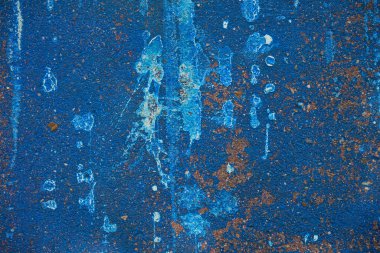 Arkaplan dokusu mavi grunge duvarı, desen arkaplan kabataslak vintage beton dekoratif tasarım.