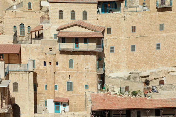 Mar Saba grekisk-ortodoxa kloster i Israel. — Stockfoto