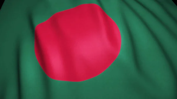 Sventolando Realistico Sfondo Bandiera Bangladesh Illustrazione — Foto Stock