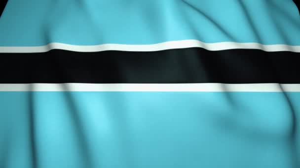 Waving Realistic Botswana Flag Loop Animation — Stock Video
