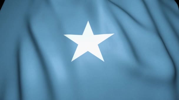 Hintergrund Weht Eine Realistische Somalia Flagge Schleifenanimation — Stockvideo