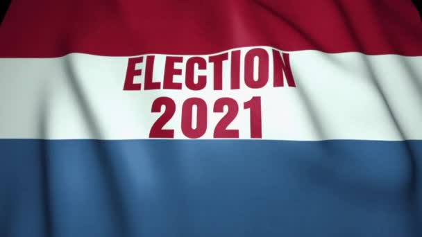 Képviselőházi Választás Hollandiában Koncepció Választás 2021 Szöveg Angol Nyelven Holland — Stock videók
