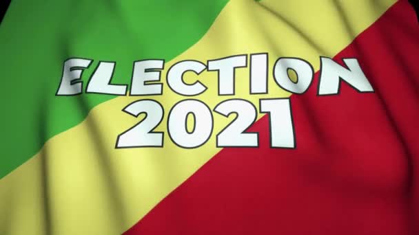 Eleições Presidenciais Conceito República Congo Eleição 2021 Texto Inglês República — Vídeo de Stock