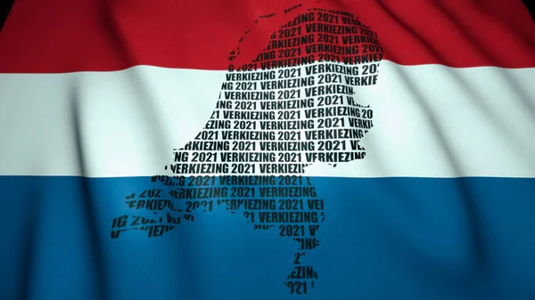 House of Representatives Election in the Netherlands concept. Election 2021 text in dutch language