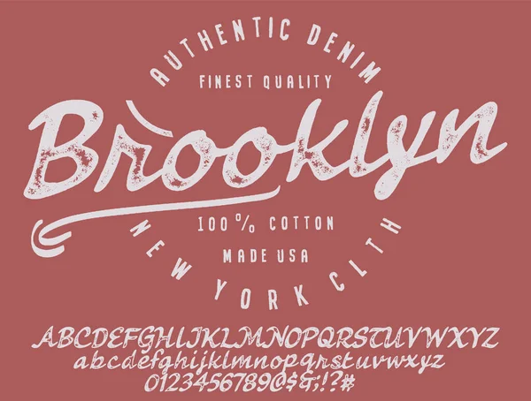 Ремесленный Винтажный Дизайн Шрифта Модный Тип Современные Дисплейные Векторные Буквы — стоковый вектор