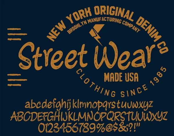 Diseño Tipografía Vintage Artesanal Tipo Moda Pop Moderno Mostrar Letras — Vector de stock