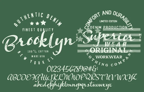 Ремесленный Винтажный Дизайн Шрифта Модный Тип Современные Дисплейные Векторные Буквы Лицензионные Стоковые Иллюстрации