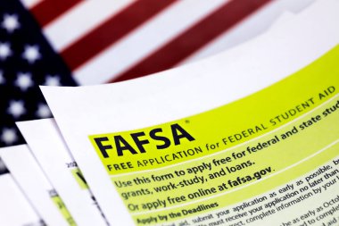 selective focus photo of FAFSA - free application for federal student aid clipart