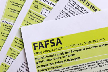 topview photo of FAFSA - free application for federal student aid clipart