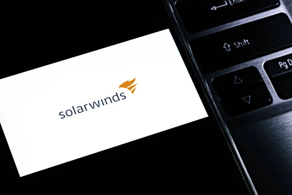 Foto Editorial Sobre Tema Solarwinds Company Foto Ilustrativa Para Noticias —  Fotos de Stock