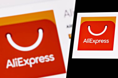 AliExpress temalı editör fotoğrafı. AliExpress hakkında haberler için resimli fotoğraf - bir çevrimiçi perakende satış hizmeti