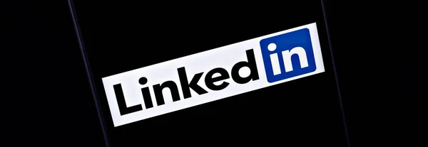 Редакционный Баннер Тему Linkedin Иллюстративное Фото Новостей Linkedin Бизнес Ориентированном — стоковое фото