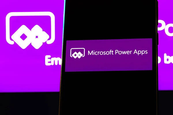 Foto Editorial Pada Tema Microsoft Power Apps Foto Ilustrasi Untuk — Stok Foto