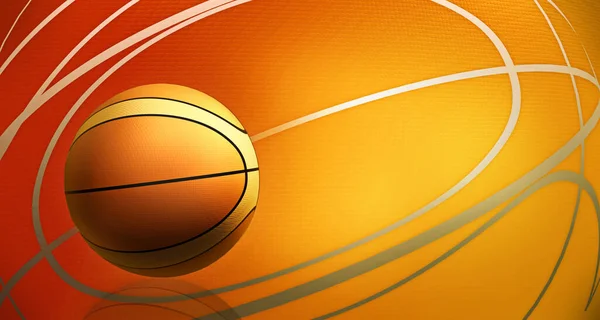 Basketball Illustration Grafikkonzept Einen Sporthintergrund Mit Kopierraum Eigenen Text Hinzuzufügen — Stockfoto