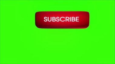 Eylem Animasyon düğmesine abone olun. Sosyal medya video kanalı üzerinde büyümek için n üzerinde yeşil ekran hareketi grafiksel hatırlatıcı şablonu