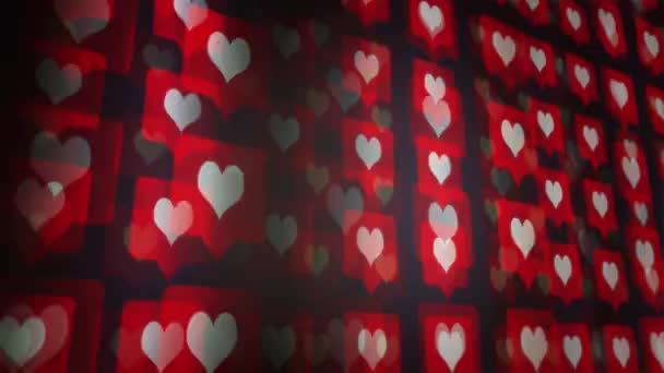 Heart Gillar Perspektiv Bakgrund Animation Loop Ett Koncept För Rörlig — Stockvideo