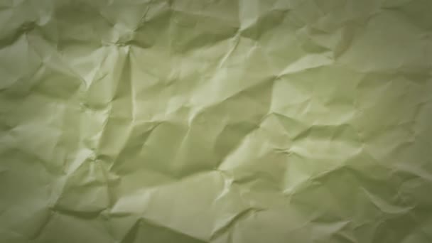 Crumpled Paper Stop Motion Animation Full Frame Basic Template Background — Stock Video