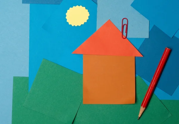 House made of note paper — Stock Photo, Image