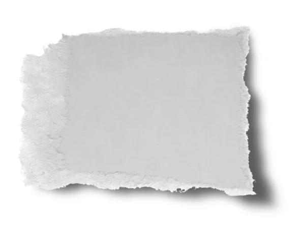 Blanco desgarrado pedazo de papel — Foto de Stock
